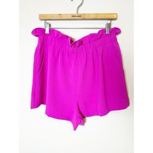 TCEC casual basic hot pink short women's ribered size L